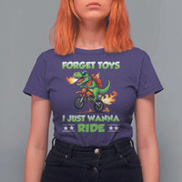 Motocross Dirt Bike Boys T Shirt For Women Forget Toys I Just Wanna Ride - Wonder Print Shop
