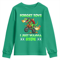 Motocross Dirt Bike Boys Youth Sweatshirt Forget Toys I Just Wanna Ride - Wonder Print Shop