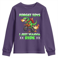 Motocross Dirt Bike Boys Youth Sweatshirt Forget Toys I Just Wanna Ride - Wonder Print Shop