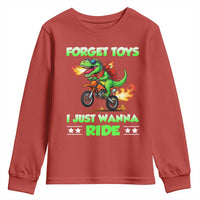 Motocross Dirt Bike Boys Youth Sweatshirt Forget Toys I Just Wanna Ride - Wonder Print Shop