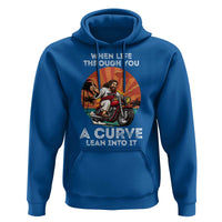 Funny Jesus Christian Motorcycle Hoodie When Life Throws You A Curve Lean Into It - Wonder Print Shop