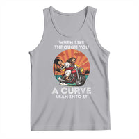 Funny Jesus Christian Motorcycle Tank Top When Life Throws You A Curve Lean Into It - Wonder Print Shop
