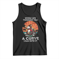 Funny Jesus Christian Motorcycle Tank Top When Life Throws You A Curve Lean Into It - Wonder Print Shop