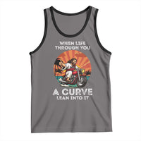 Funny Jesus Christian Motorcycle Tank Top When Life Throws You A Curve Lean Into It - Wonder Print Shop