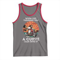 Funny Jesus Christian Motorcycle Tank Top When Life Throws You A Curve Lean Into It - Wonder Print Shop