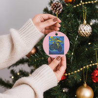 Funny Jesus Christian Motorcycle Ceramic Ornament Starry Night Van Gogh Biker - Wonder Print Shop