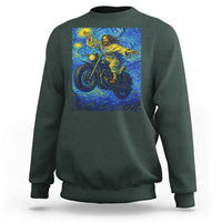 Funny Jesus Christian Motorcycle Sweatshirt Starry Night Van Gogh Biker - Wonder Print Shop