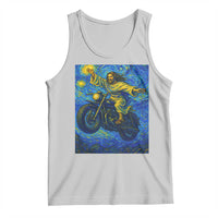 Funny Jesus Christian Motorcycle Tank Top Starry Night Van Gogh Biker - Wonder Print Shop