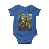 Jesus Christian Motorcycle Starry Night Van Gogh Baby Onesie - Wonder Print Shop