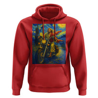 Jesus Christian Motorcycle Starry Night Van Gogh Hoodie - Wonder Print Shop