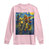 Jesus Christian Motorcycle Starry Night Van Gogh Long Sleeve Shirt - Wonder Print Shop