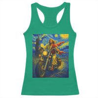 Jesus Christian Motorcycle Starry Night Van Gogh Racerback Tank Top - Wonder Print Shop