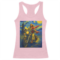 Jesus Christian Motorcycle Starry Night Van Gogh Racerback Tank Top - Wonder Print Shop
