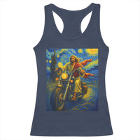 Jesus Christian Motorcycle Starry Night Van Gogh Racerback Tank Top - Wonder Print Shop