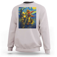 Jesus Christian Motorcycle Starry Night Van Gogh Sweatshirt - Wonder Print Shop