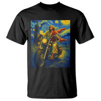 Jesus Christian Motorcycle Starry Night Van Gogh T Shirt - Wonder Print Shop