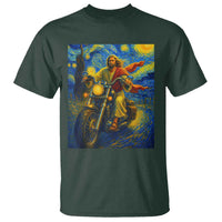 Jesus Christian Motorcycle Starry Night Van Gogh T Shirt - Wonder Print Shop