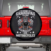 Funny Grandpa Biker Spare Tire Cover Some Grandpas Play Bingo Real Grandpas Ride Motorcycles - Wonder Print Shop
