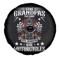 Funny Grandpa Biker Spare Tire Cover Some Grandpas Play Bingo Real Grandpas Ride Motorcycles - Wonder Print Shop
