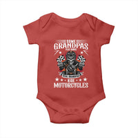Funny Grandpa Biker Baby Onesie Some Grandpas Play Bingo Real Grandpas Ride Motorcycles - Wonder Print Shop