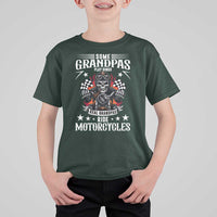 Funny Grandpa Biker T Shirt For Kid Some Grandpas Play Bingo Real Grandpas Ride Motorcycles - Wonder Print Shop