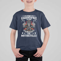 Funny Grandpa Biker T Shirt For Kid Some Grandpas Play Bingo Real Grandpas Ride Motorcycles - Wonder Print Shop