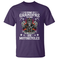 Funny Grandpa Biker T Shirt Some Grandpas Play Bingo Real Grandpas Ride Motorcycles - Wonder Print Shop