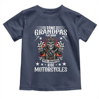 Funny Grandpa Biker Toddler T Shirt Some Grandpas Play Bingo Real Grandpas Ride Motorcycles - Wonder Print Shop
