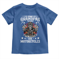Funny Grandpa Biker Toddler T Shirt Some Grandpas Play Bingo Real Grandpas Ride Motorcycles - Wonder Print Shop