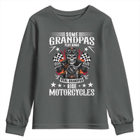 Funny Grandpa Biker Youth Sweatshirt Some Grandpas Play Bingo Real Grandpas Ride Motorcycles - Wonder Print Shop