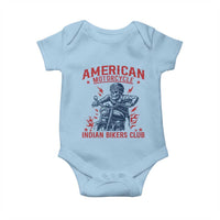 Funny Skeleton Motorcycle Baby Onesie American Motorcycle Indian Bikers Club - Wonder Print Shop