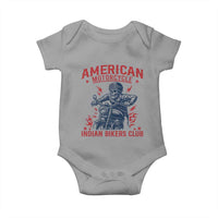 Funny Skeleton Motorcycle Baby Onesie American Motorcycle Indian Bikers Club - Wonder Print Shop