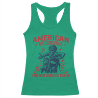 Funny Skeleton Motorcycle Racerback Tank Top American Motorcycle Indian Bikers Club - Wonder Print Shop