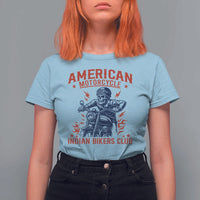 Funny Skeleton Motorcycle T Shirt For Women American Motorcycle Indian Bikers Club - Wonder Print Shop