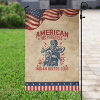 Funny Skeleton Motorcycle Garden Flag American Motorcycle Indian Bikers Club