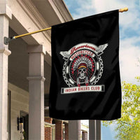 Native American Indian Chief Skull Motorcycle Headdress Garden Flag - Wonder Print Shop