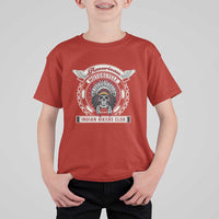 Native American Indian Chief Skull Motorcycle Headdress T Shirt For Kid - Wonder Print Shop