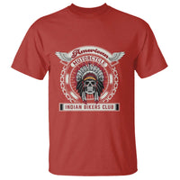 Native American Indian Chief Skull Motorcycle Headdress T Shirt - Wonder Print Shop