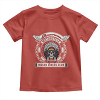 Native American Indian Chief Skull Motorcycle Headdress Toddler T Shirt - Wonder Print Shop