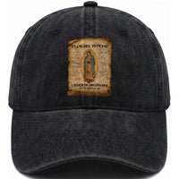 Virgin Mary Washed Cotton Baseball Cap Our Lady Virgen De Guadalupe
