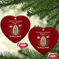 Virgin Mary Ceramic Ornament Our Lady Of Guadalupe Pray For Us - Wonder Print Shop