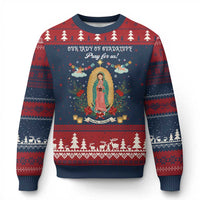 Virgin Mary Ugly Christmas Sweater Our Lady Of Guadalupe Pray For Us - Wonder Print Shop