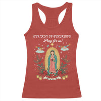 Virgin Mary Racerback Tank Top Our Lady Of Guadalupe Pray For Us - Wonder Print Shop