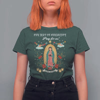 Virgin Mary T Shirt For Women Our Lady Of Guadalupe Pray For Us - Wonder Print Shop
