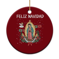 Our Lady of Guadalupe Christmas Ceramic Ornament Feliz Navidad - Wonder Print Shop
