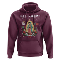 Our Lady of Guadalupe Christmas Hoodie Feliz Navidad - Wonder Print Shop