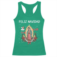 Our Lady of Guadalupe Christmas Racerback Tank Top Feliz Navidad - Wonder Print Shop