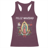 Our Lady of Guadalupe Christmas Racerback Tank Top Feliz Navidad - Wonder Print Shop