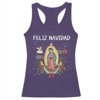 Our Lady of Guadalupe Christmas Racerback Tank Top Feliz Navidad - Wonder Print Shop