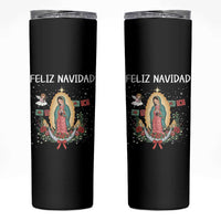 Our Lady of Guadalupe Christmas Skinny Tumbler Feliz Navidad - Wonder Print Shop